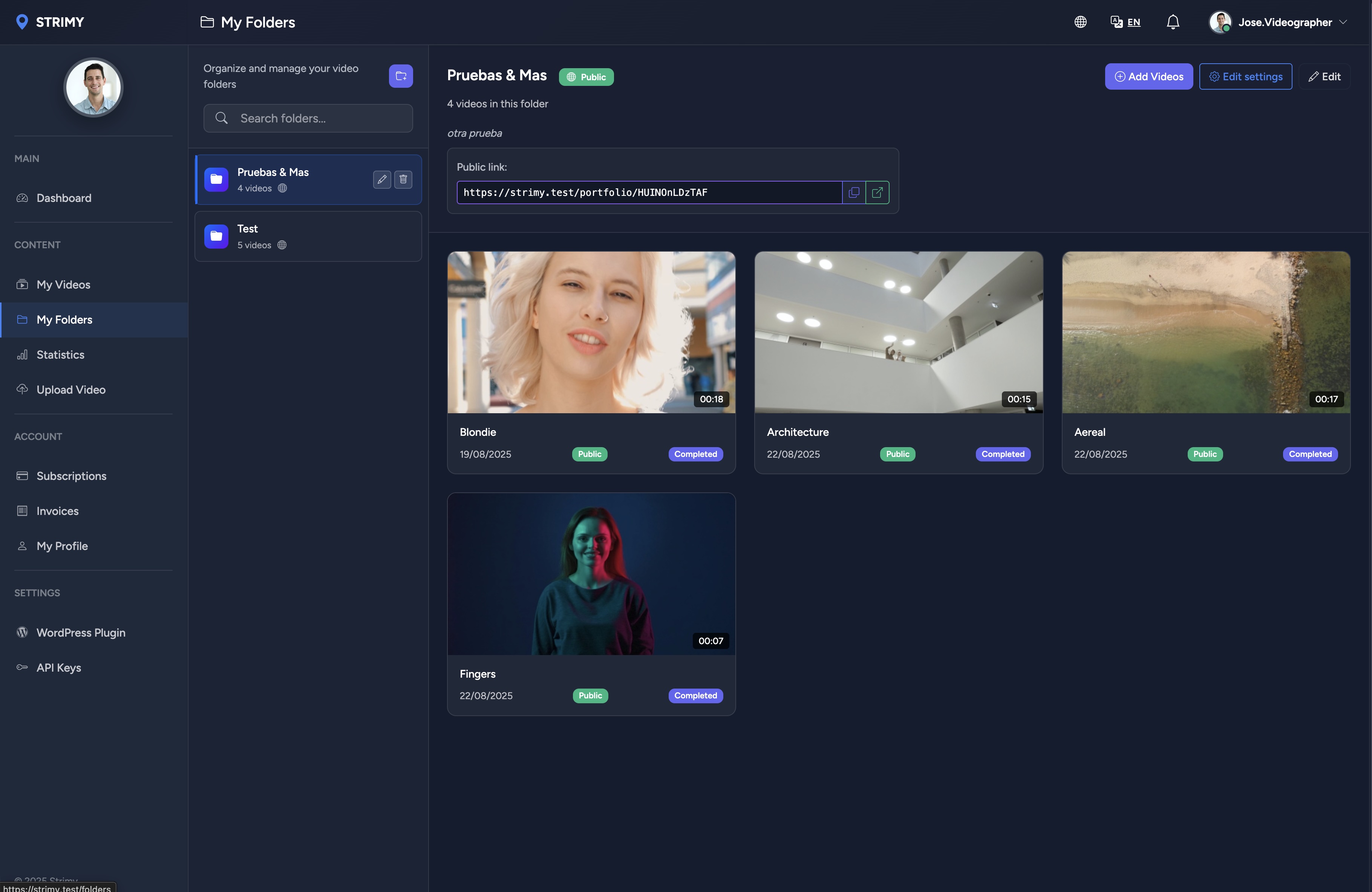 STRIMY Folders