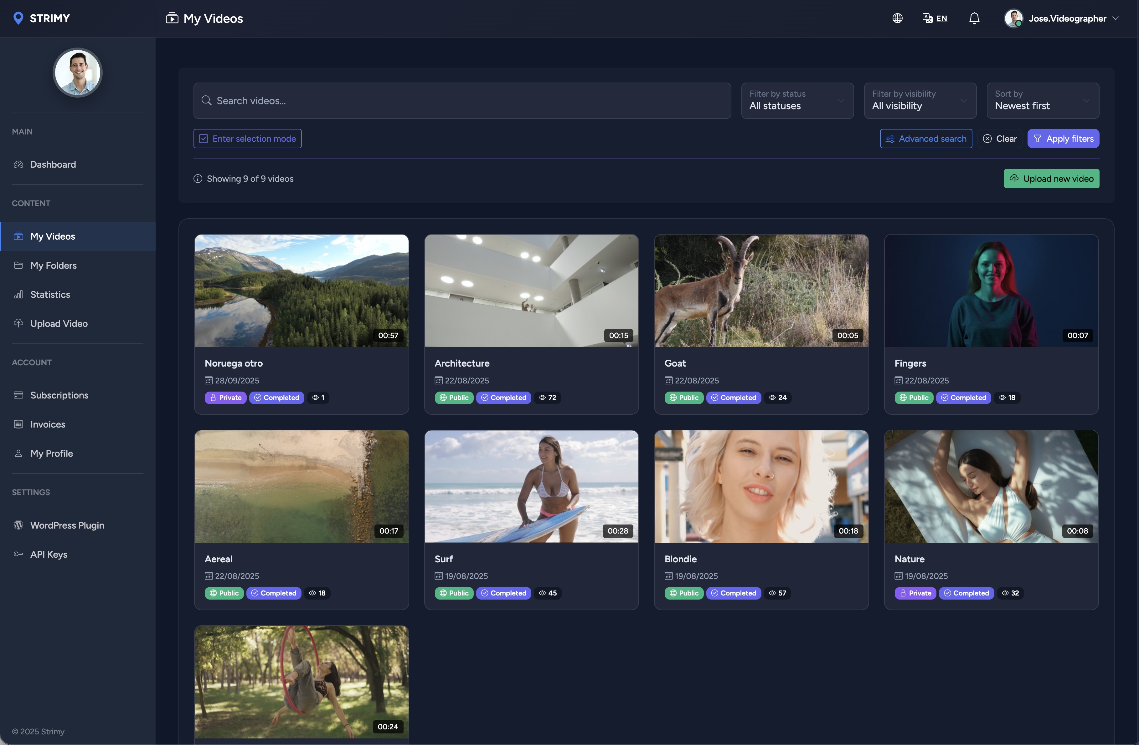 STRIMY Video Management